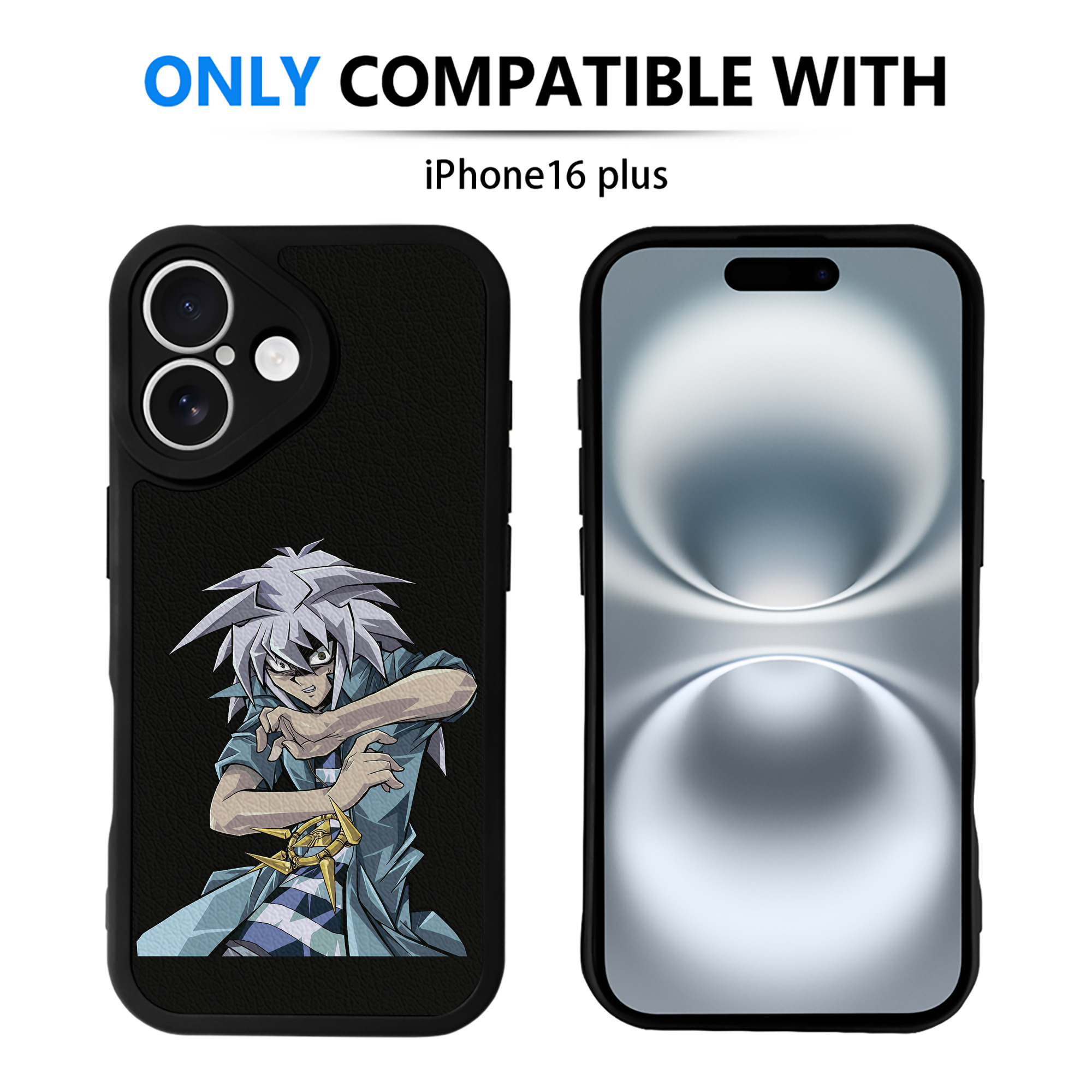 （画像用） 遊☆戯☆王 Yu-Gi-Oh! 【iPhone 16シリーズ対応】シリコンスマホケース（レザー調） 材質：シリコン